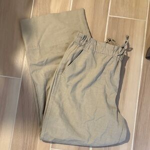 Liverpool Tan wide leg cropped Pants